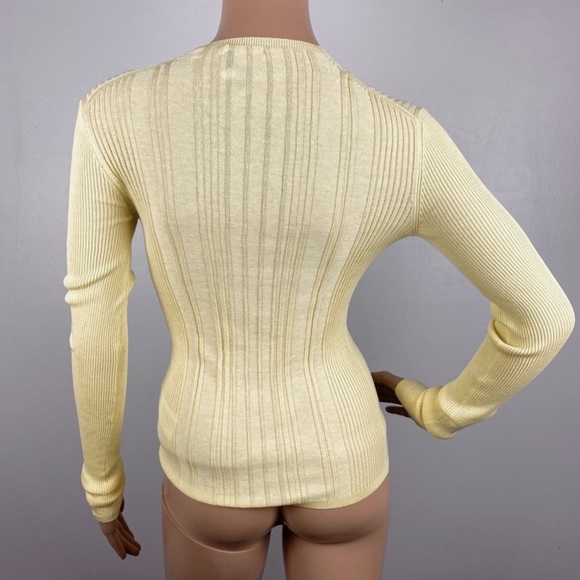 NEW VINCE RIB KNIT LONG SLEEVE TOP - Picture 8 of 10